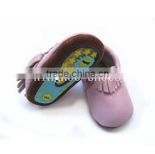 rubber sole baby shoes 2015 new produced genuine leather cow leather kids shoes