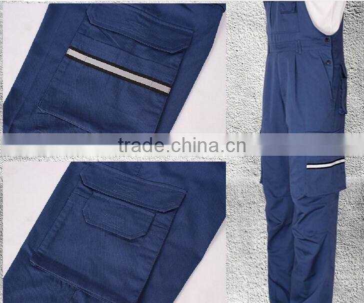 Juqian 2016 quality work garments classic breathable detachable cargo durable blue overall work pant