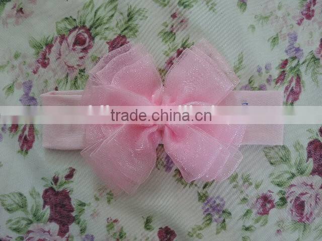 2017Lovely Style Princess Girls Hair Accessories Bowknot Elastic Headband Girls Many Colors Choice