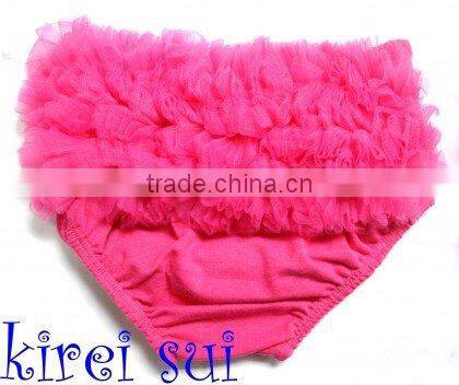 Baby Hot Pink Ruffles Chiffon Bloomers Panties T55