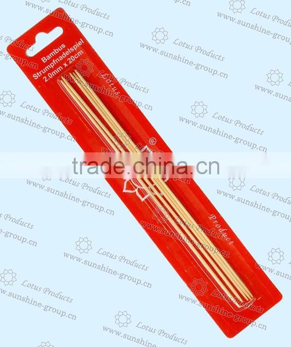 Bamboo Sock Knitting Needle Double Point Knitting Needle With Blister Card