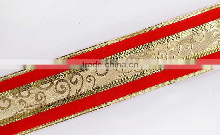 Wire Edged Velvet Christmas Decor Ribbons