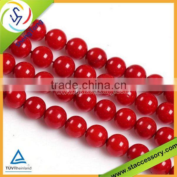 Wholesale Red Coral Beads,Round Party Oblate Red Coral Beads