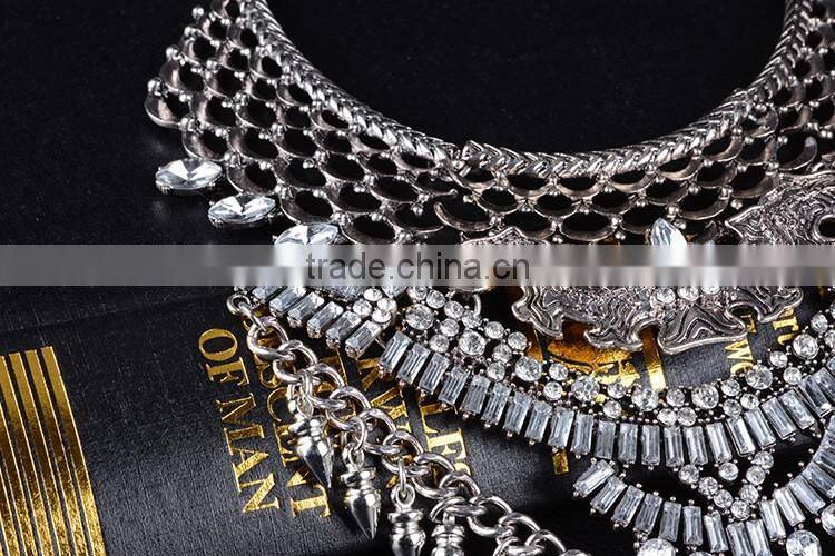 Unique fashion design beautiful lotus flower pendant necklace sliver plated