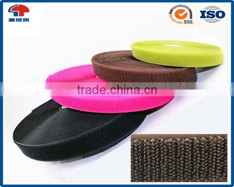 Colorful soft unnaped hook and loop