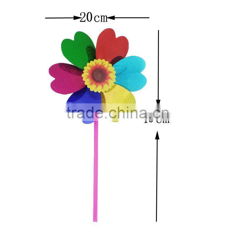 Hot sale plastic pinwheel garden decoration windmill kids toy windmill