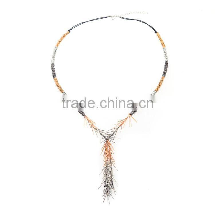 2015 fashion metal chain necklace Circle Necklace285