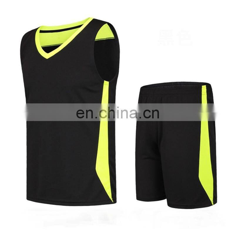 Cheap training suit 100% polyester basketball jersey uniform design