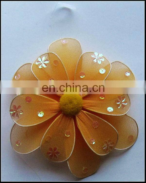 Big size double petal Ribbon silk flower curtain tiebacks