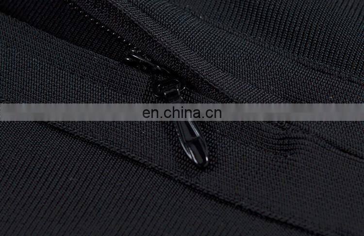 Amigo 2017 new designer sex black off-shoulder double sleeve jigh slit bandage dress long evening dresses for women party wear