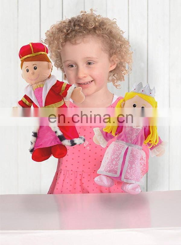 Cartoon cute custom plush worker human boy doll hand puppet wholesale kids toy stuffed soft plush cloth rag doll