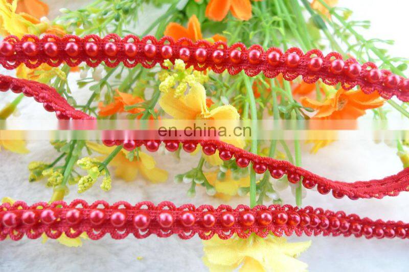 2015 decorative white beade trim for wedding Fancy Lace Trim for garment