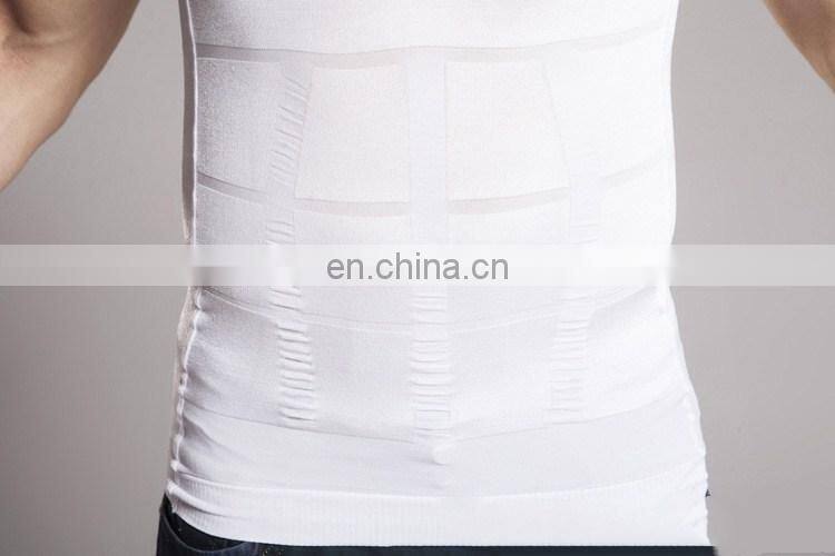 Mens Slimming Body Shaper Vest Shirt Abs Abdomen Slim#MV-01