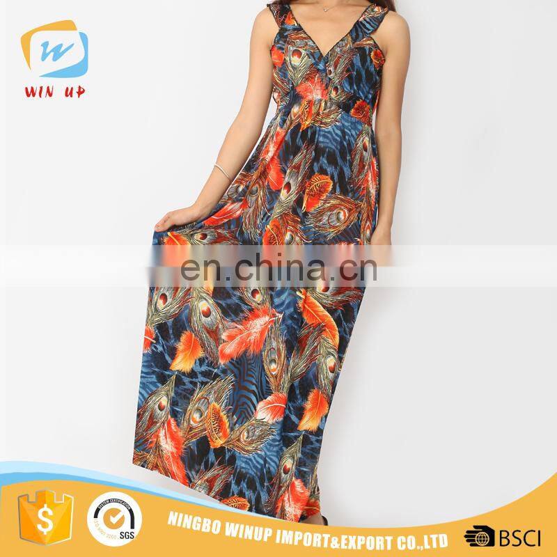 Ladies Beautiful Latest Dress Designs Flower Girls Maxi Dress