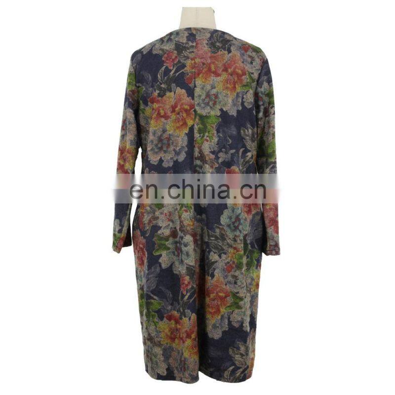 Floral Print Free Size Senior Women Long Dress Apparel BSCI Audit