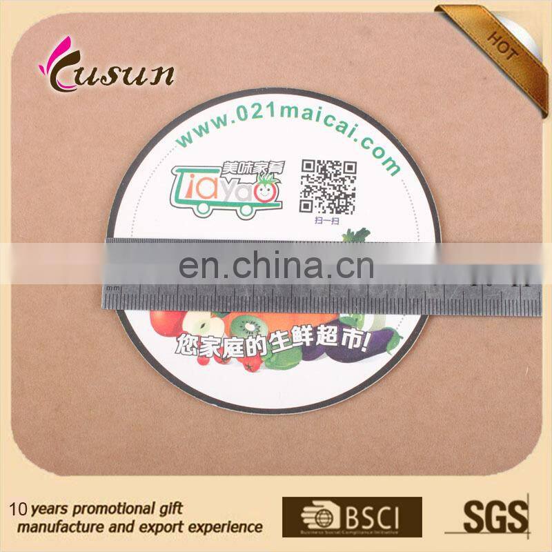 Chinese manufacture cheap promotion gifts cardboard paper cup pad coaster