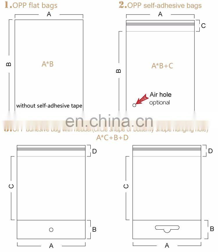 Crystal Clear PolyBag Packaging,Opp Bopp Cellophane Self Adhesive Bag,Strong Self Adhesive Sealing Plastic Opp Bopp Bag Packing