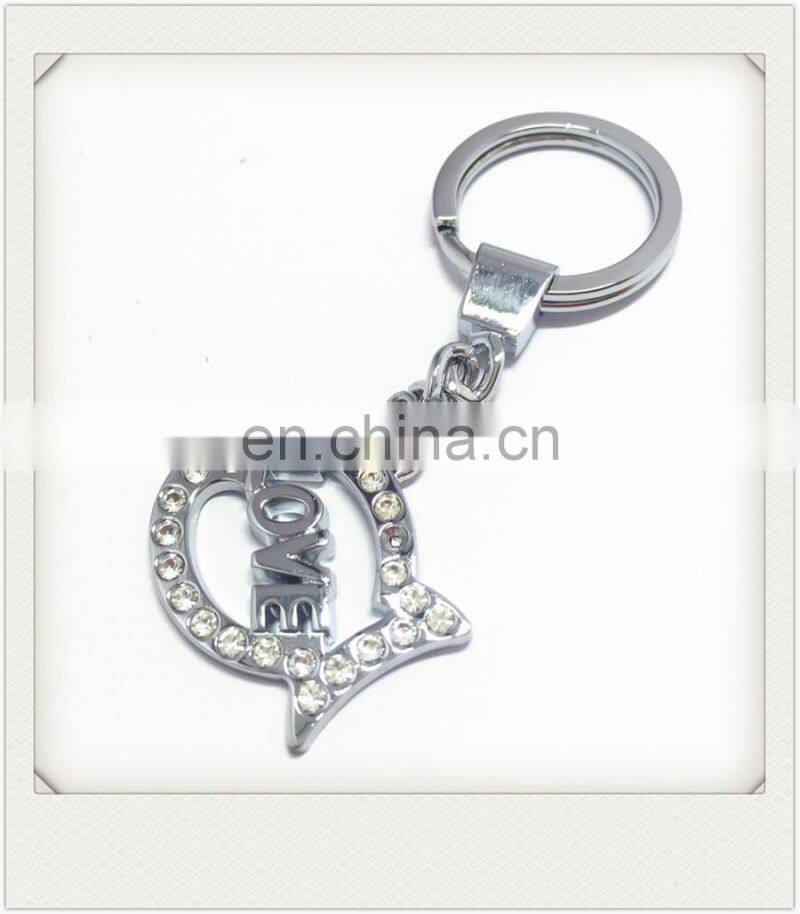Fashion rhinestone animal metal keychain