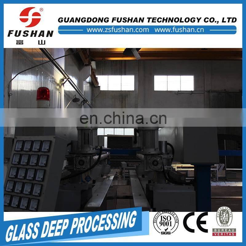 CE Certified 10 motors glass double edging machine with low-e weeding With Long-term Technical Support