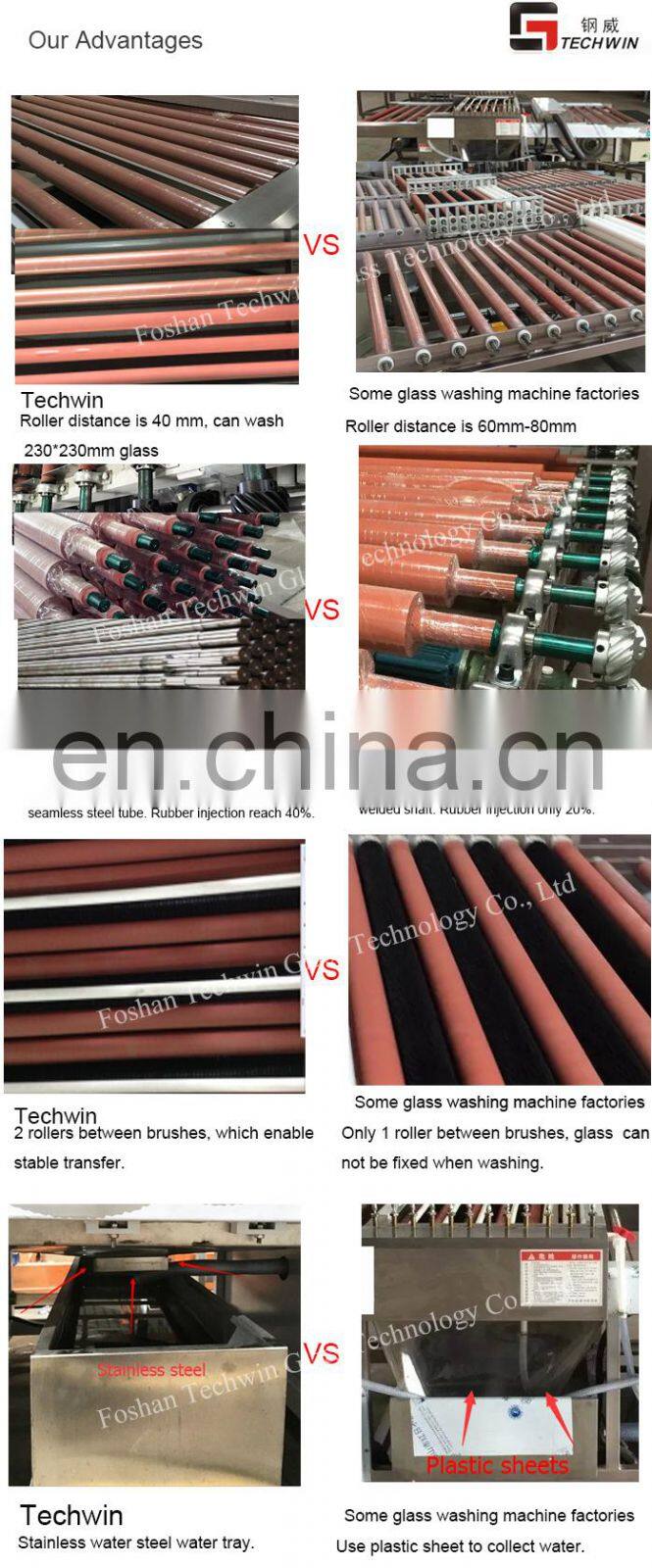 good quality cheap price float glass washing machine supply by manufacturer in China