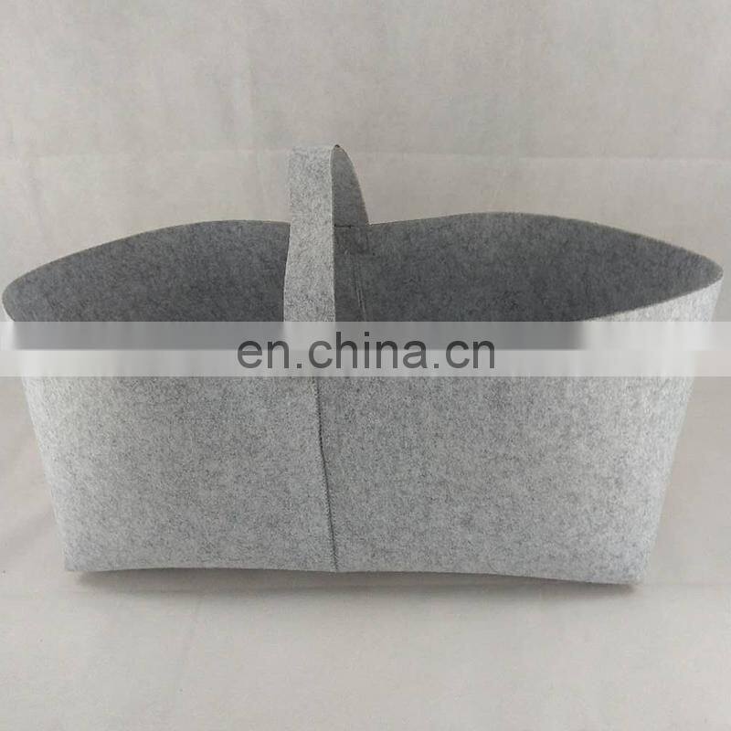 china factory durable felt firewood basket packing bag for firewood carrier tote bag