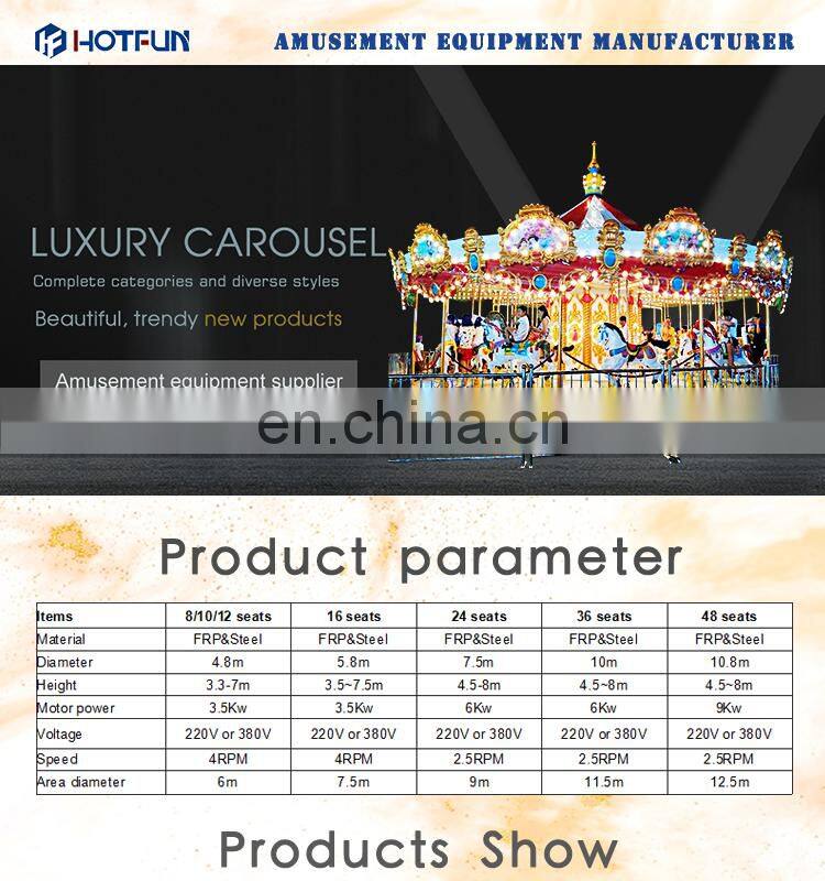 Kids and Adults 24 People Carousel Horse Ride For Sale now