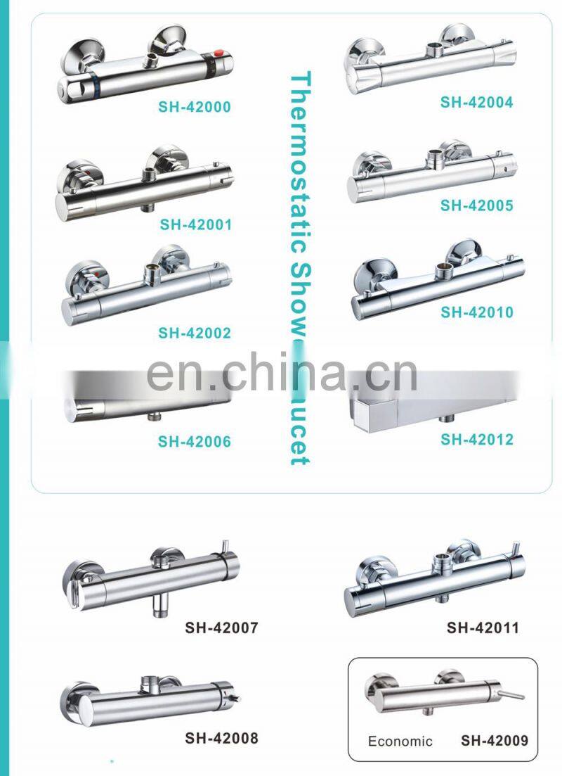 Toilet Bathing Thermostatic Shower System Set with Brass Mixing Valve Faucet