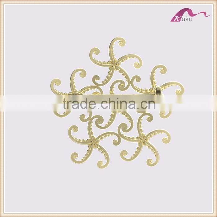 Fashion Beautiful Bulk Crystal Decorative Star Fish Brooch For Gifts