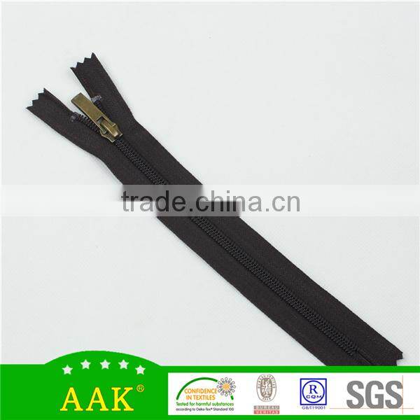 5# nylon zipper U type transparent top stop close end zipper