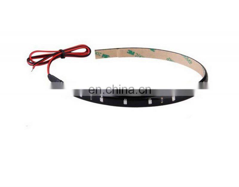 15 LED 30cm Car Decoration Light Motor Vehicle Flexible Waterproof Led Strip Light 5 Color LED Light Strip