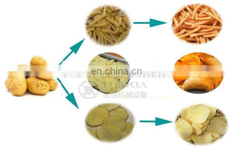 1000 kg / h  Automatic Fryed Potato Flakes Chips Making Machine industry french fries production line