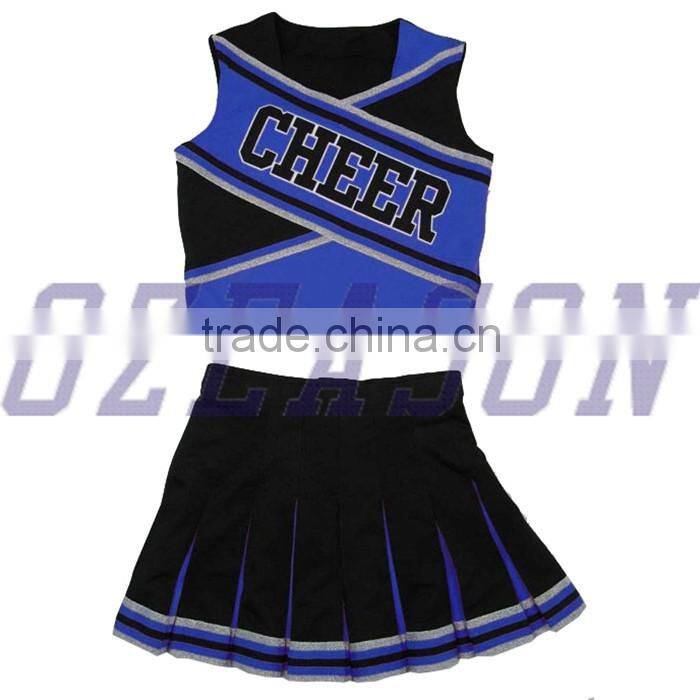 High Quality Cheer Leader One Piece Dance Costume Plus Size Sleeveless Cheerleading Uniform