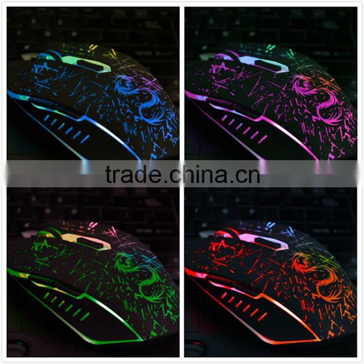 LED gaming cheap wired silent mouse factory directly