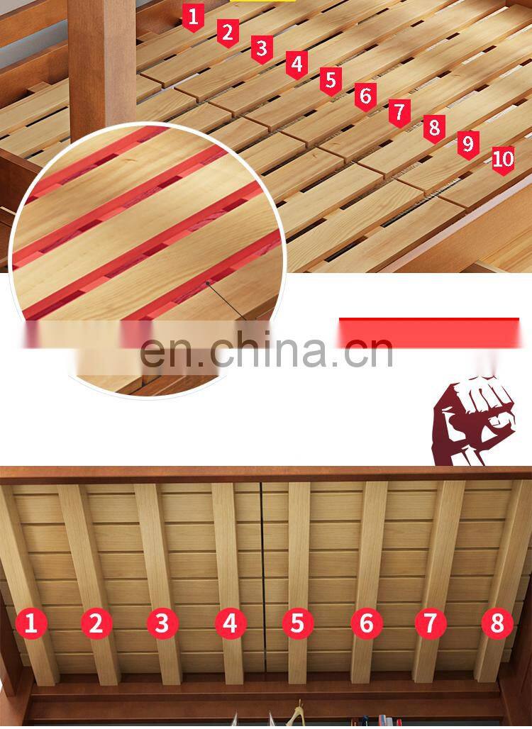 Adult twin over full wooden bunk bed for 3 people children bunk double bed modern for sale bedroom sets