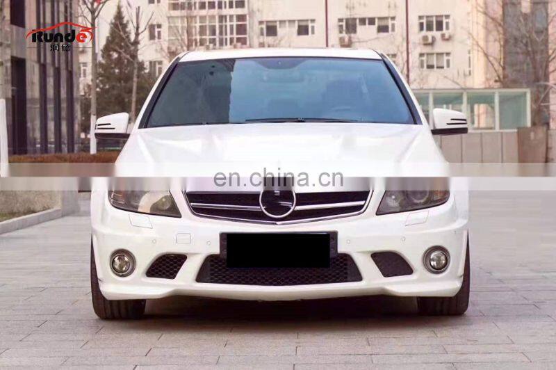 Runde High Quality Body Kit with Front Rear Bumper Side Skirts For 2007-2014 Mercedes-Benz C-CLASS (W204) Upgrade to C63 body kit