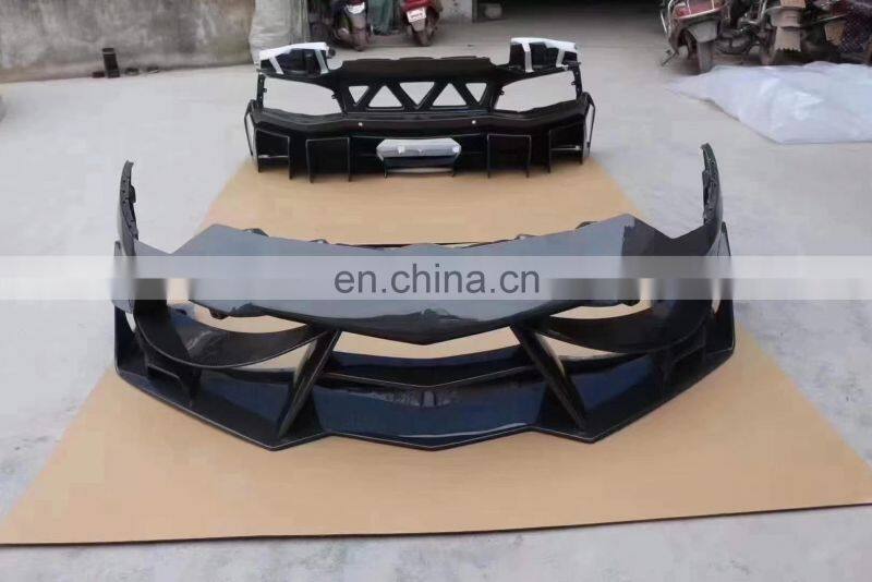 Runde Half Carbon Fiber DMC Style Front Bumper Rear Bumper Rear Lip Spoiler For Lamborghini Aventador LP700 LP720 Body Kit
