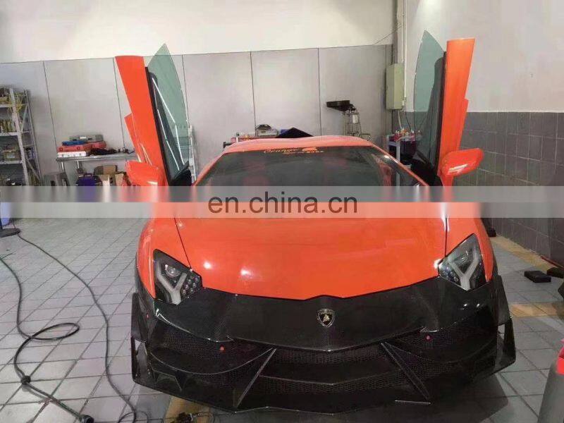 Runde Half Carbon Fiber DMC Style Front Bumper Rear Bumper Rear Lip Spoiler For Lamborghini Aventador LP700 LP720 Body Kit