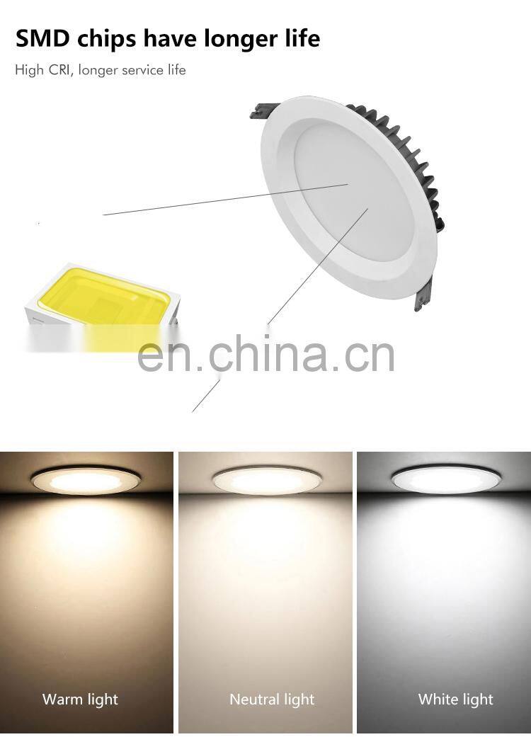 ALLWAY Top Quality Die Casting Aluminum Room 3W 5W 7W 9W 12W 20W 30W Led Downlight Recessed