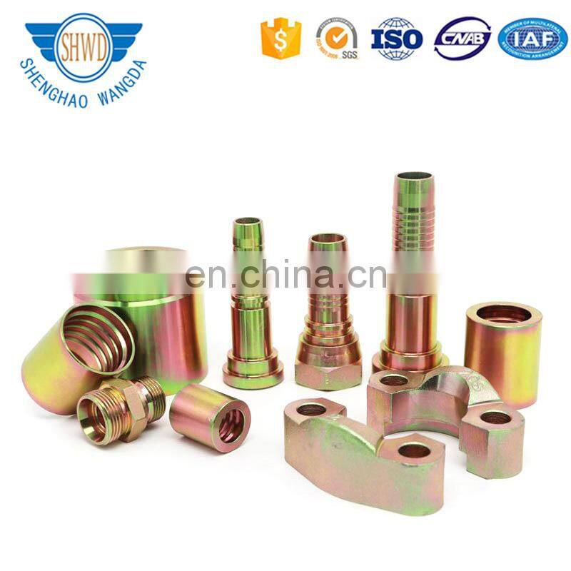 NPT JIC SAE BSP METRIC  Hose Fitting Crimped Ferrule Hydraulic Hose End Fitting