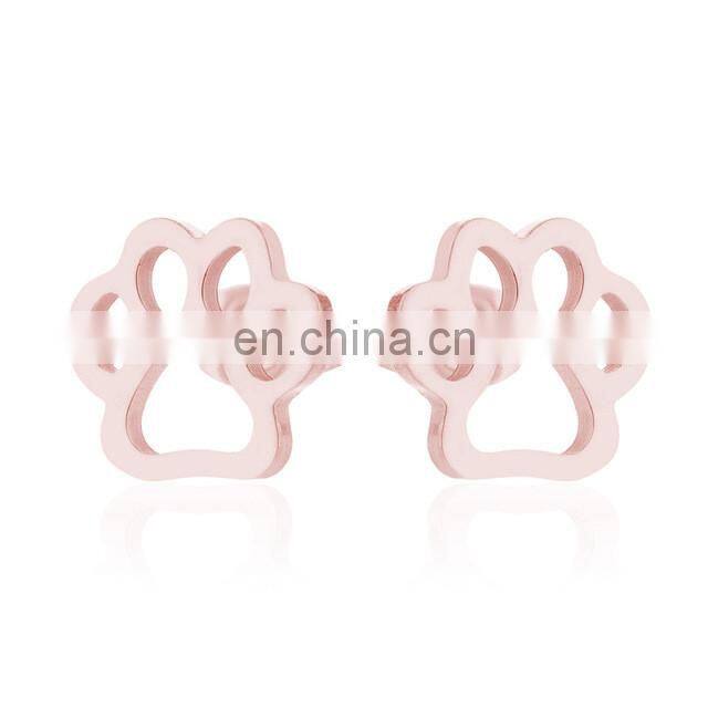 Hollow Pet Paw Footprint Necklaces Cute Animal Dog Cat Pendant Necklace