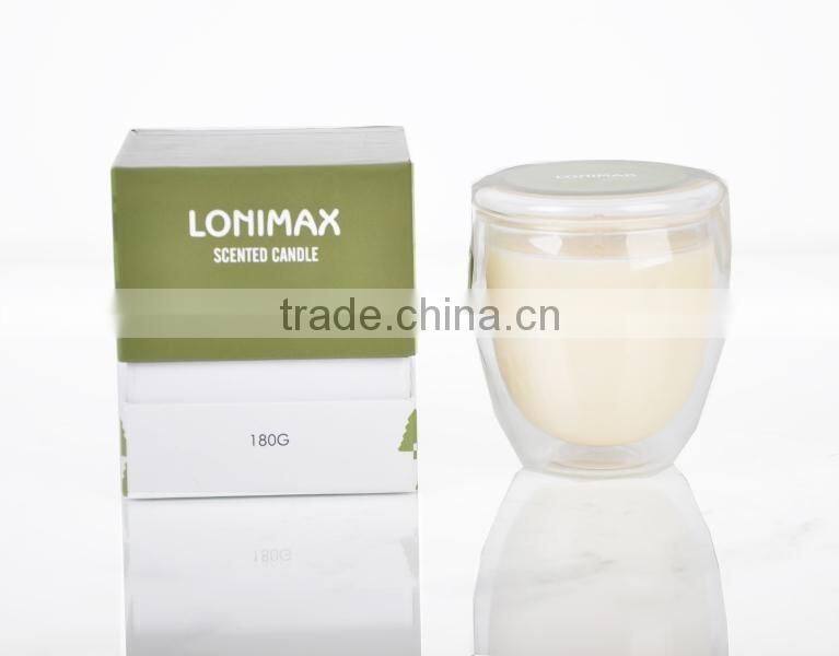 180g Scented Candle glass candle Jar ,Home Decorative wax candle jar SA-1999