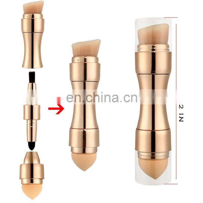 rose gold high quality travel 4 in 1 makeup brush single brush