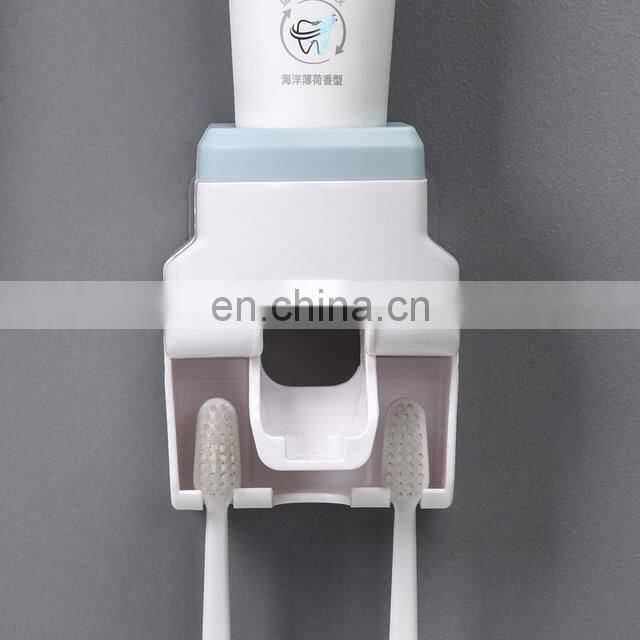 Creative Wall Mount Automatic Toothpaste Dispenser Bathroom Accessories Waterproof Lazy Toothpaste Squeezer Toothbrush Holder