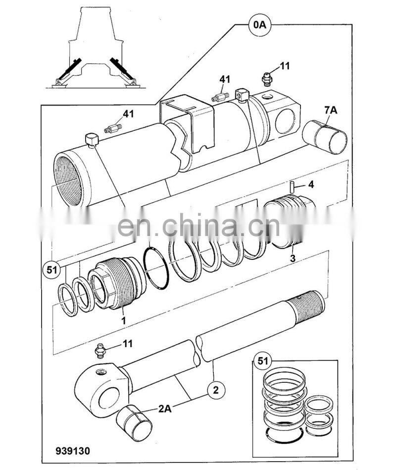 590/40260 ORIGINAL/AFTERMARKET PARTS ROD PISTON STABILIZER FOR EXCAVATOR 590/40260