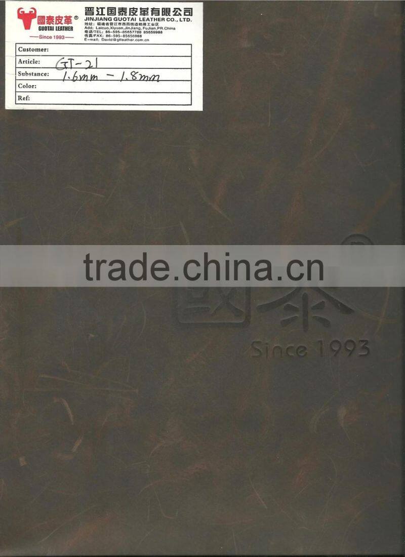 Genuine crazy horse cow leather for leather notebook cover