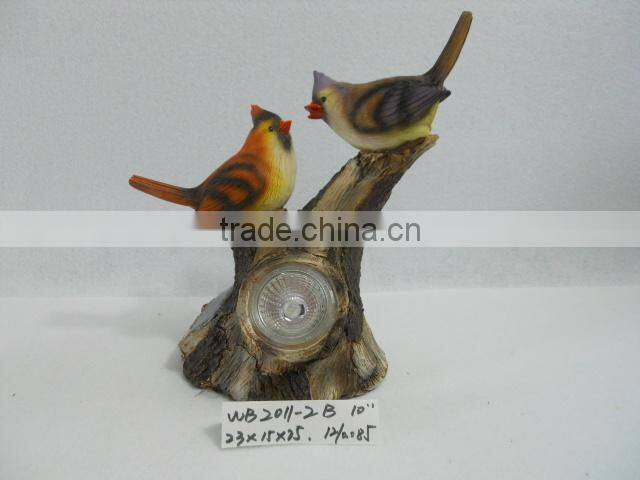 Polyresin Solar powered Bird Figurine Lawn Light & Garden Decoration