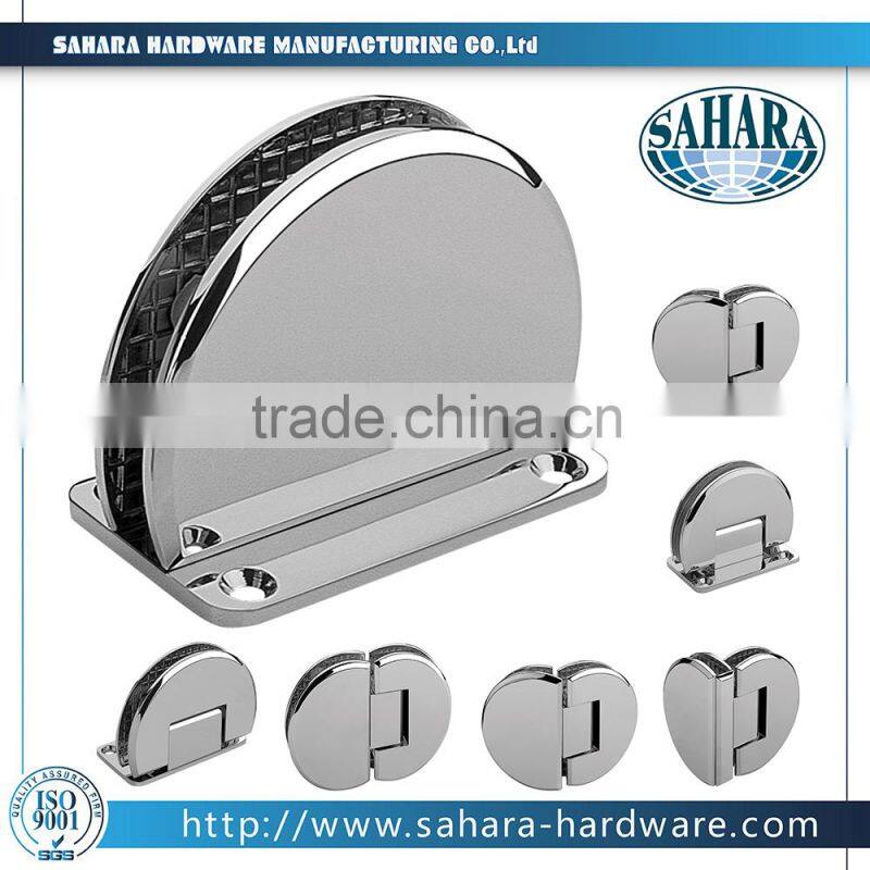 fixed semicicle 90 degree glass to wall bracket glass shower door hinge