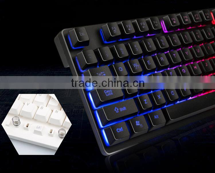 Factory Professional Wired RGB Colrful Backlit Gaming Keyboard