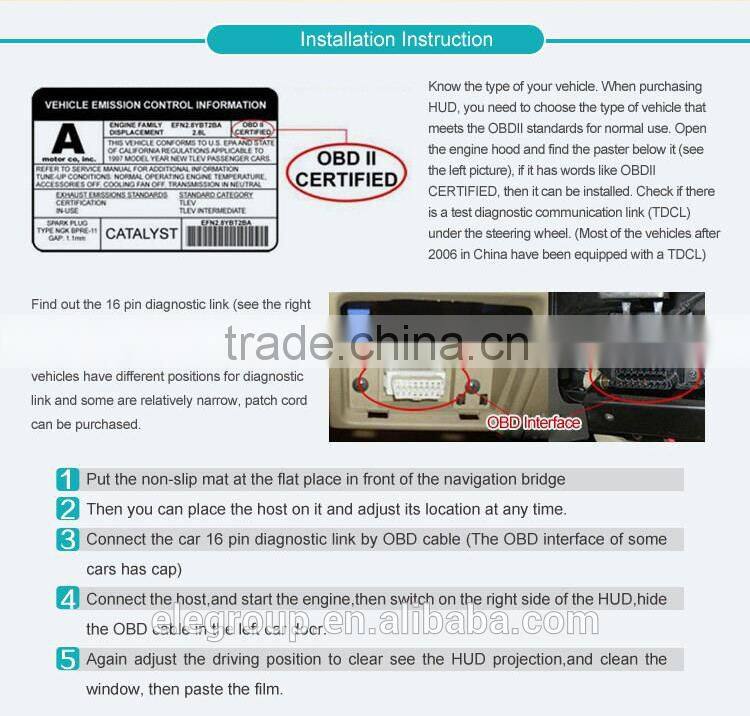 Universal HUD Vehicle-Mounted Head up system Head up display