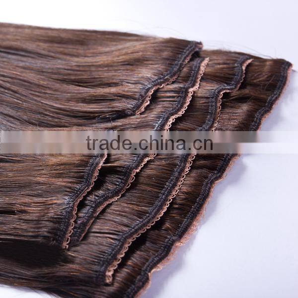 Ombre colored lace full head Russian Brazilian Indian remy human clip in hair extensions